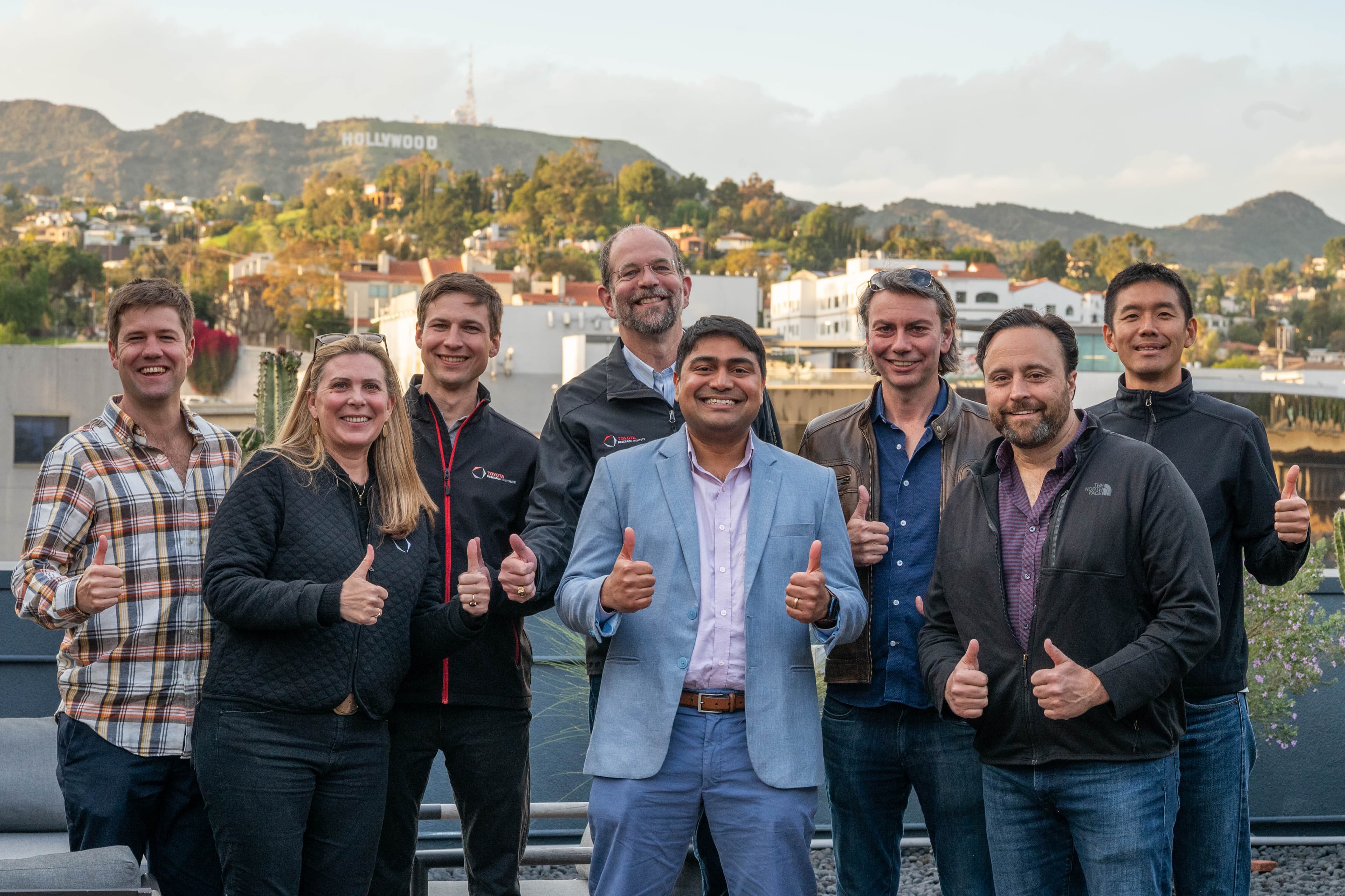 RIDE AI team photo with Hollywood sign