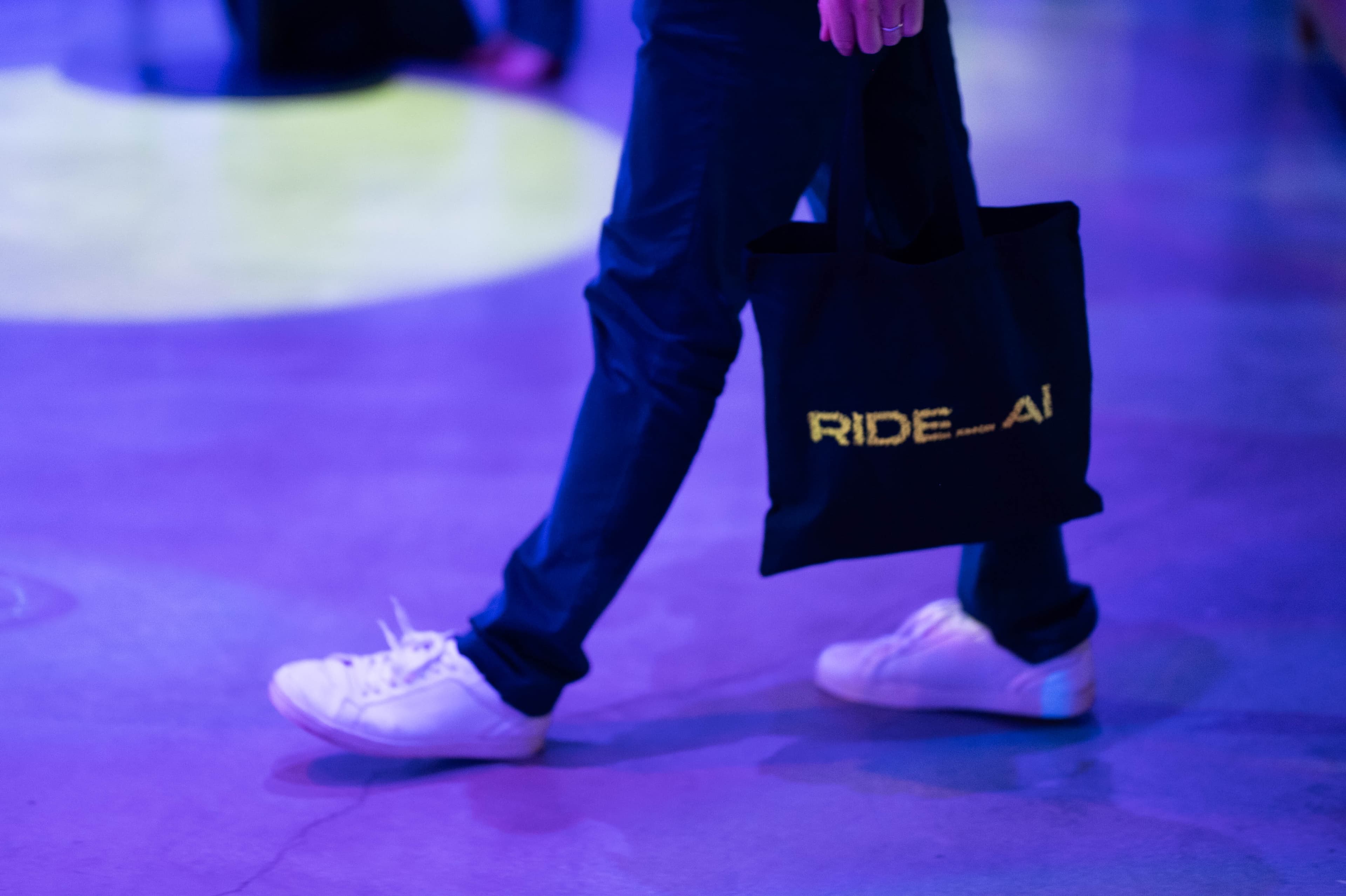 RIDE AI branded tote bag